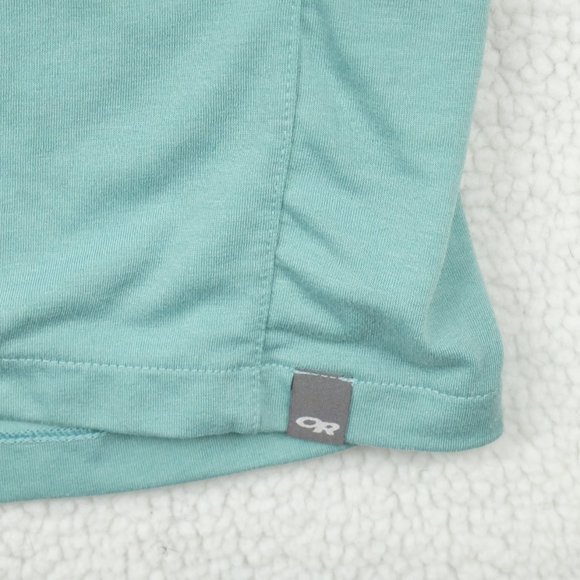 Outdoor Research Button Up Shirt Mens Extra Large Blue Short Sleeve Stretch - Picture 5 of 11